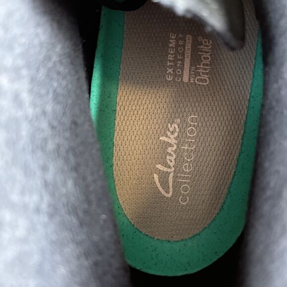 Clarks Mens Size 13 Desert Chukka Boots Black/Orange Wool & Suede Casual NWOB - Picture 7 of 11